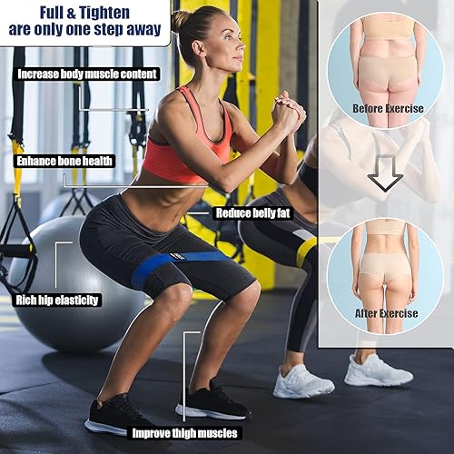 Miniatura 4 de Bandas de resistencia para entrenamiento, bandas de entrenamiento de ejercicio para mujeres y hombres, bandas elásticas de 3 niveles para ejercicio