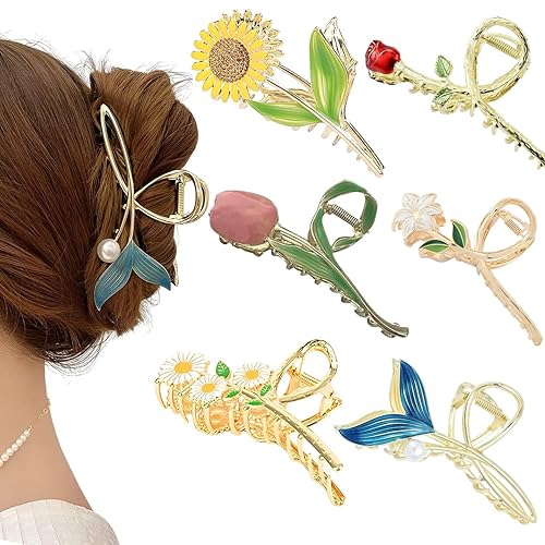 Miniatura 7 de Pinzas grandes para el cabello, paquete de 12 pinzas antideslizantes para el cabello, pinzas de sujeción fuerte, accesorios para el cabello de moda