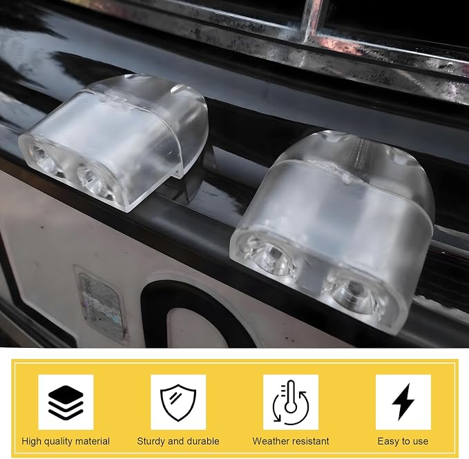 4 PCS Ciervos Silbatos para Autos, Alerta Animales, Adhesivos, Universal, Blanco miniatura 5