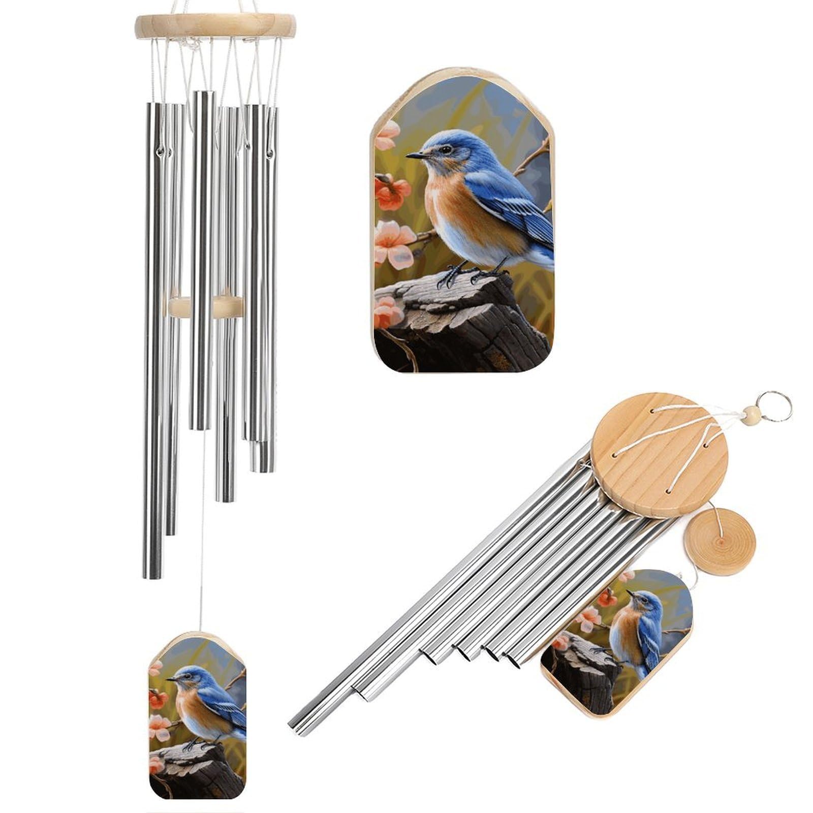 Carillon éolien extérieur oriental de 54,8 cm pour déco de jardin