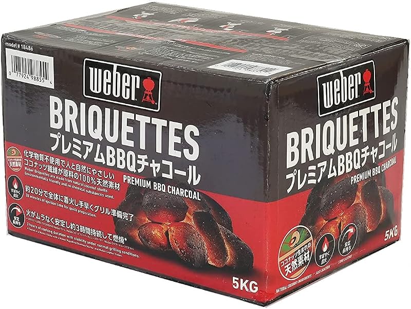 Weber(ウェーバー) バーベキュー コンロ BBQ チャコールブリケット(炭) 人 環境 食材に優しい100%自然素材 【日本正規品】