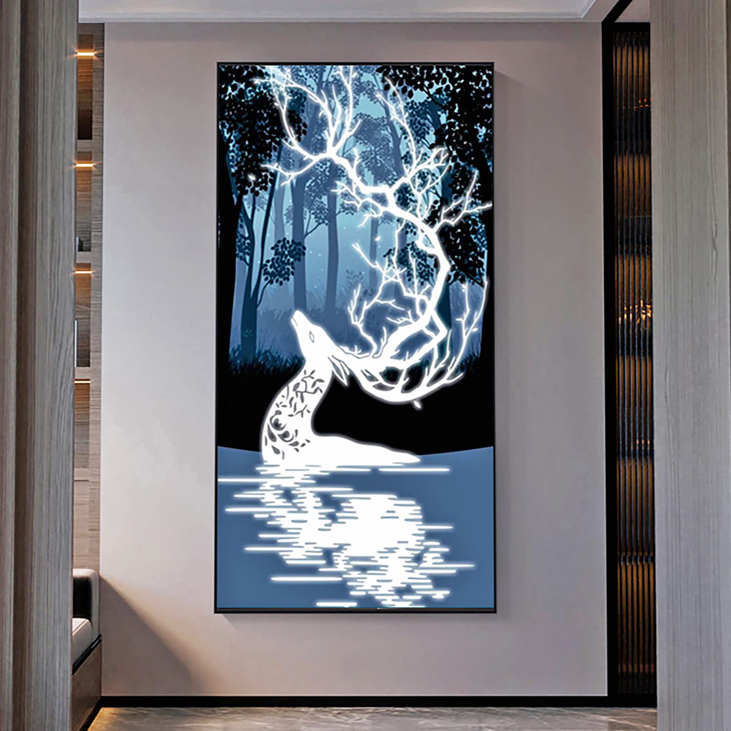 ZGMAXCL 5D Diamond Painting voor Volwassenen Grote Schilderij Full Diamant Kruissteek Kristal Kunst Set Wanddecoraties voor Woonkamer Gekleurde Bloemen 100x50cm
