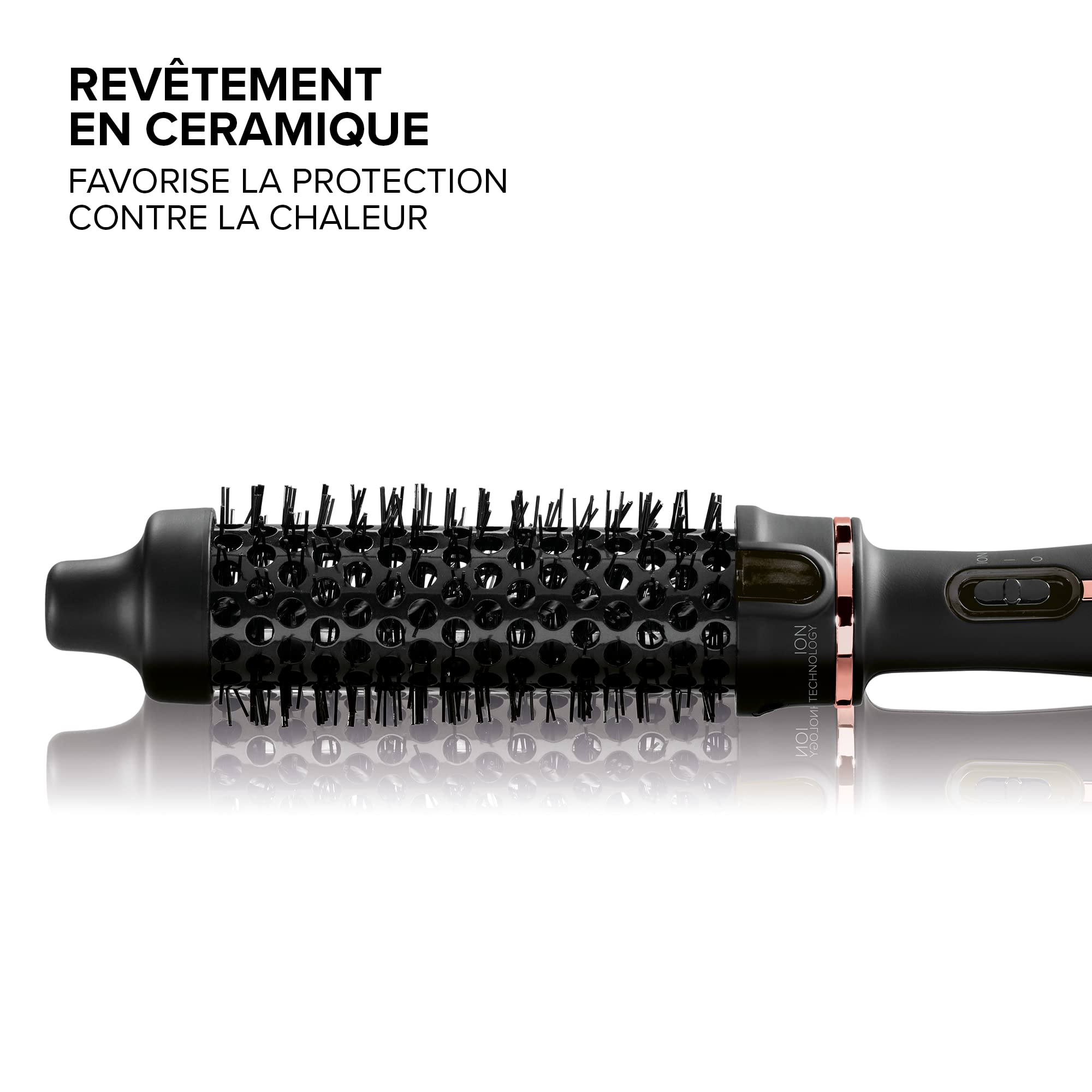 Bellissima Brosse Soufflante My Pro Magic Style Brush P2 30 - Technologie Ionique, Revêtemente en Céramique - Brosse Chauffante, Cheveux Lissés Effet Naturel ou Ondulé, Diamètre 30 mm, Multi-Voltage
