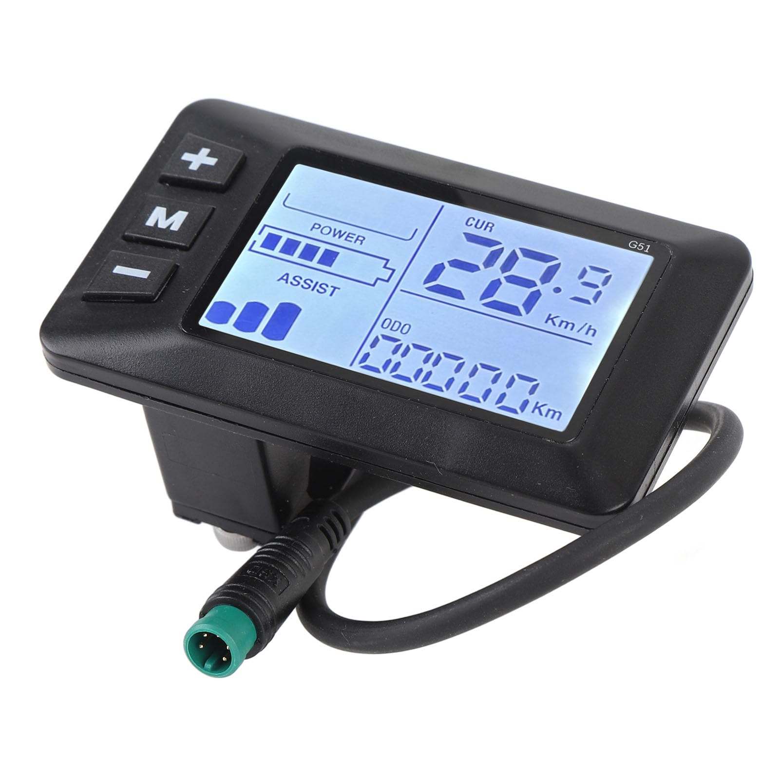 Wyświetlacz LCD do rowerów elektrycznych na kierownicę 2,2 cm, Panel sterowania prędkościomierza rowerowego z 5-pinowym złączem, Akcesoria do modyfikacji do jazdy na rowerze