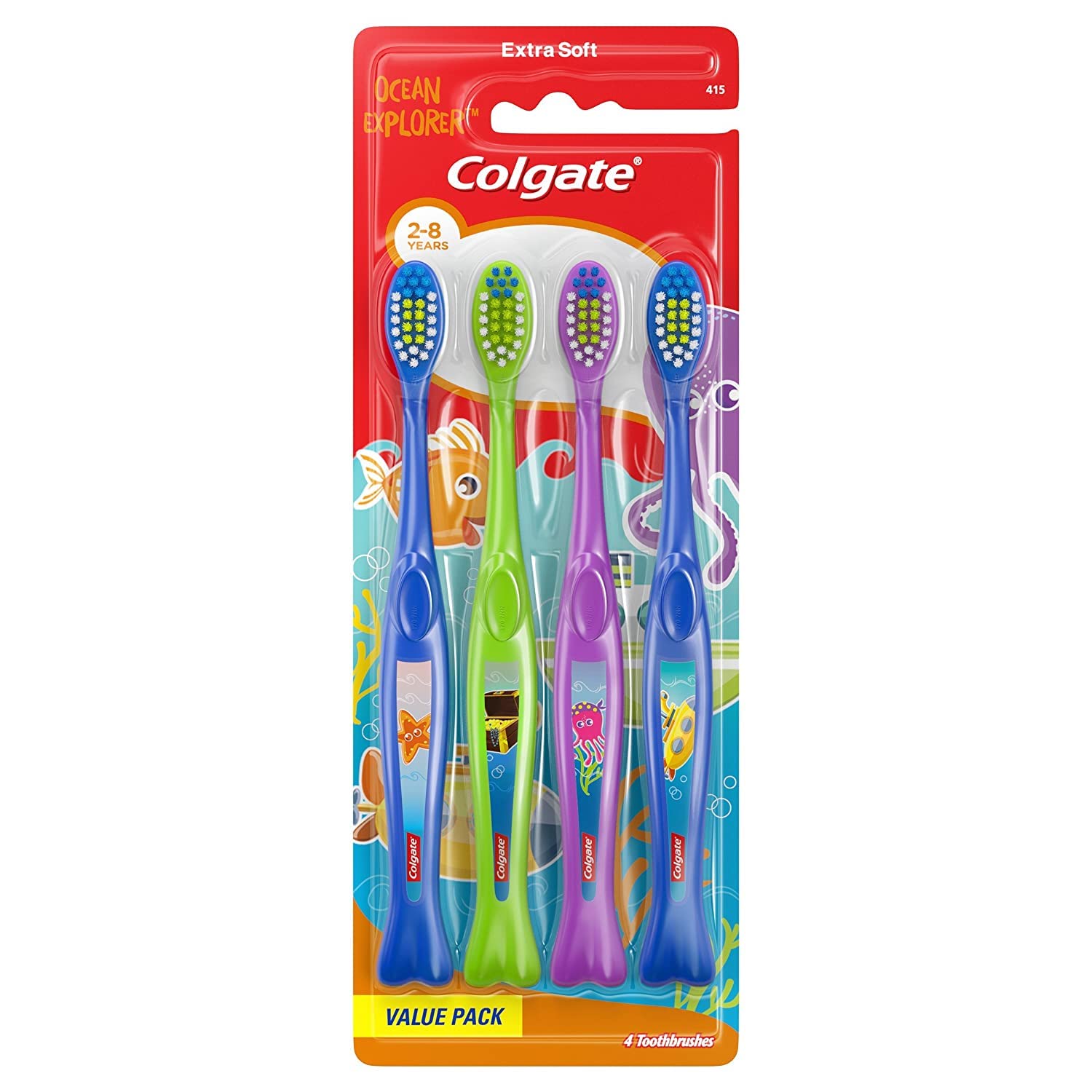 Colgate Kids Extra Soft Toothbrush Value Pack Ocean Explorer - 4 Count
