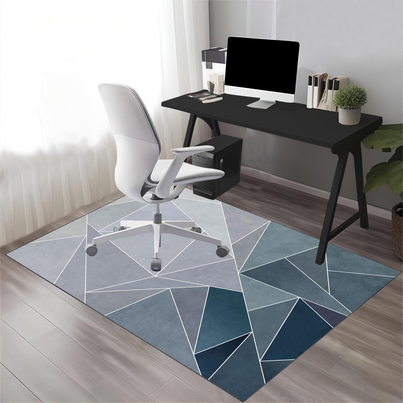 Protector Suelo Silla Ruedas, Alfombra Silla Escritorio Antideslizante, Alfombra Silla Gaming, Alfombra Oficina para Silla con Ruedas, Alfombra Protectora Suelo Silla, Alfombra Gamer 140 x 160 cm