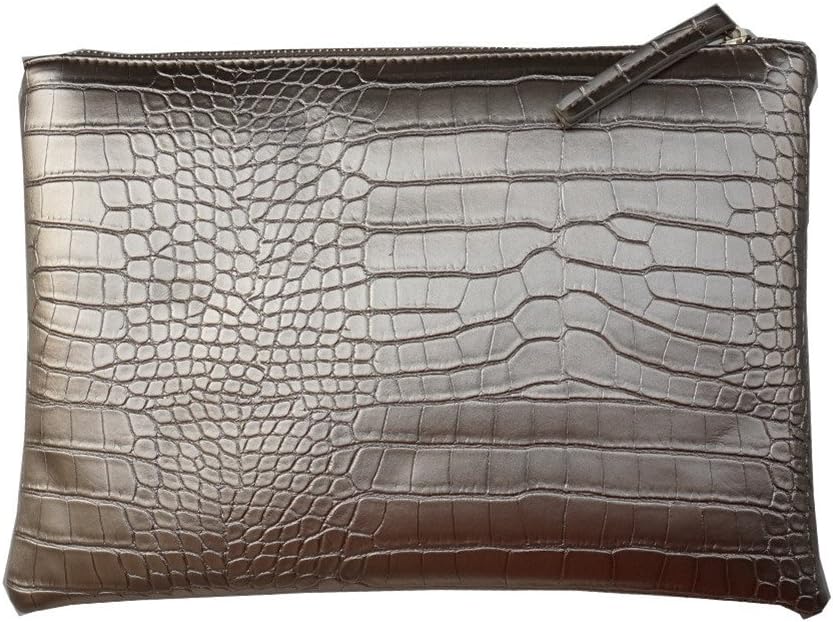 NIGEDUWomen Clutches Crocodile Grain PU Leather Envelope Clutch Bag
