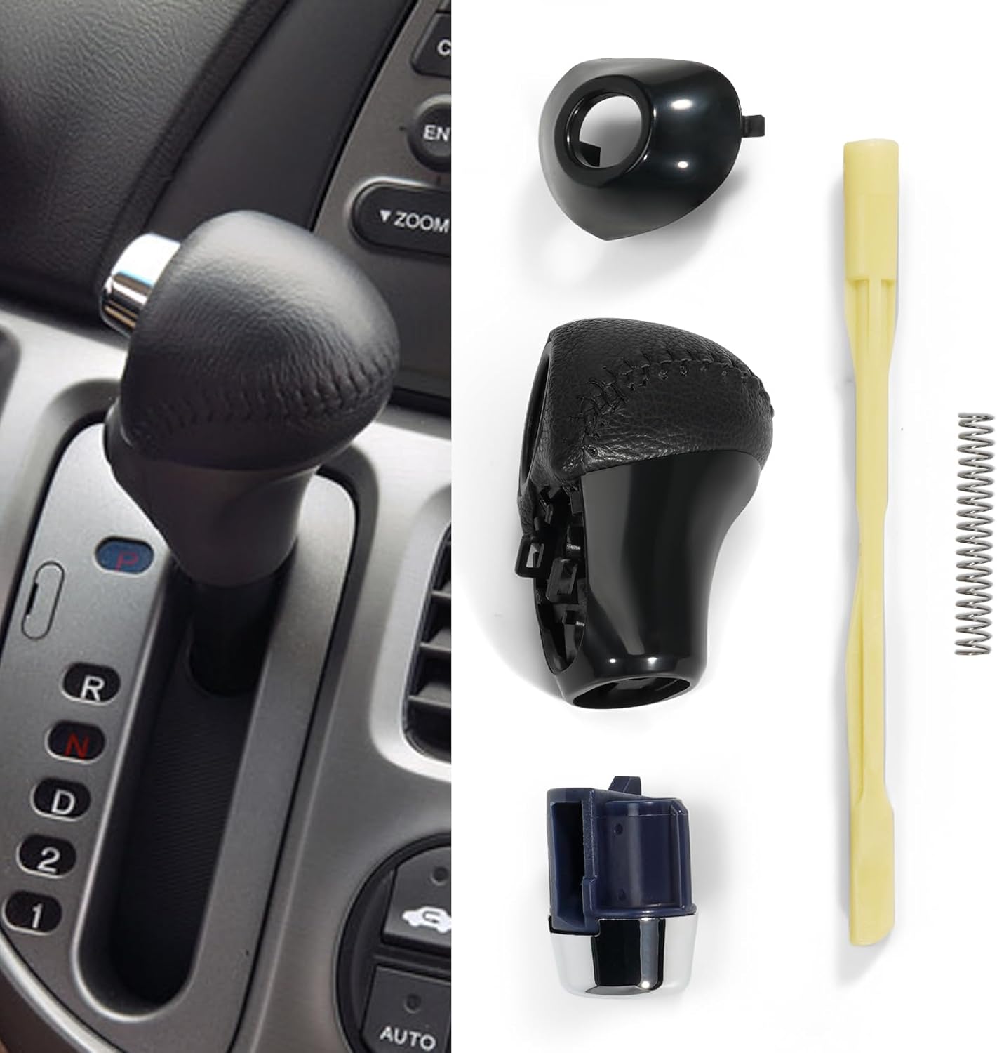 Shifter Knob Handle Compatible with Honda Odyssey EX,EX-L,LX,Touring 2005-2010 3.5L Gear Shift Handle Lever