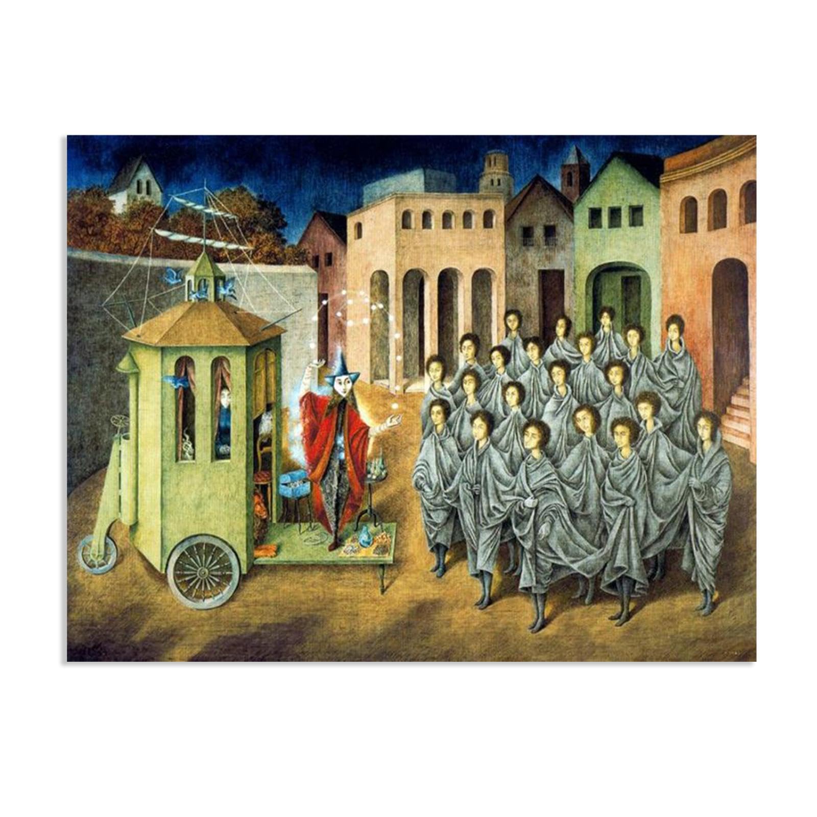 MYCGGDGH Remedios Varo Canvas Wall Art Reproductions of Famous Paintings The Juggler Remedios Varo Wall Decor for Living Room Bedroom Home Decor80x60cm(32x24in) Frameless