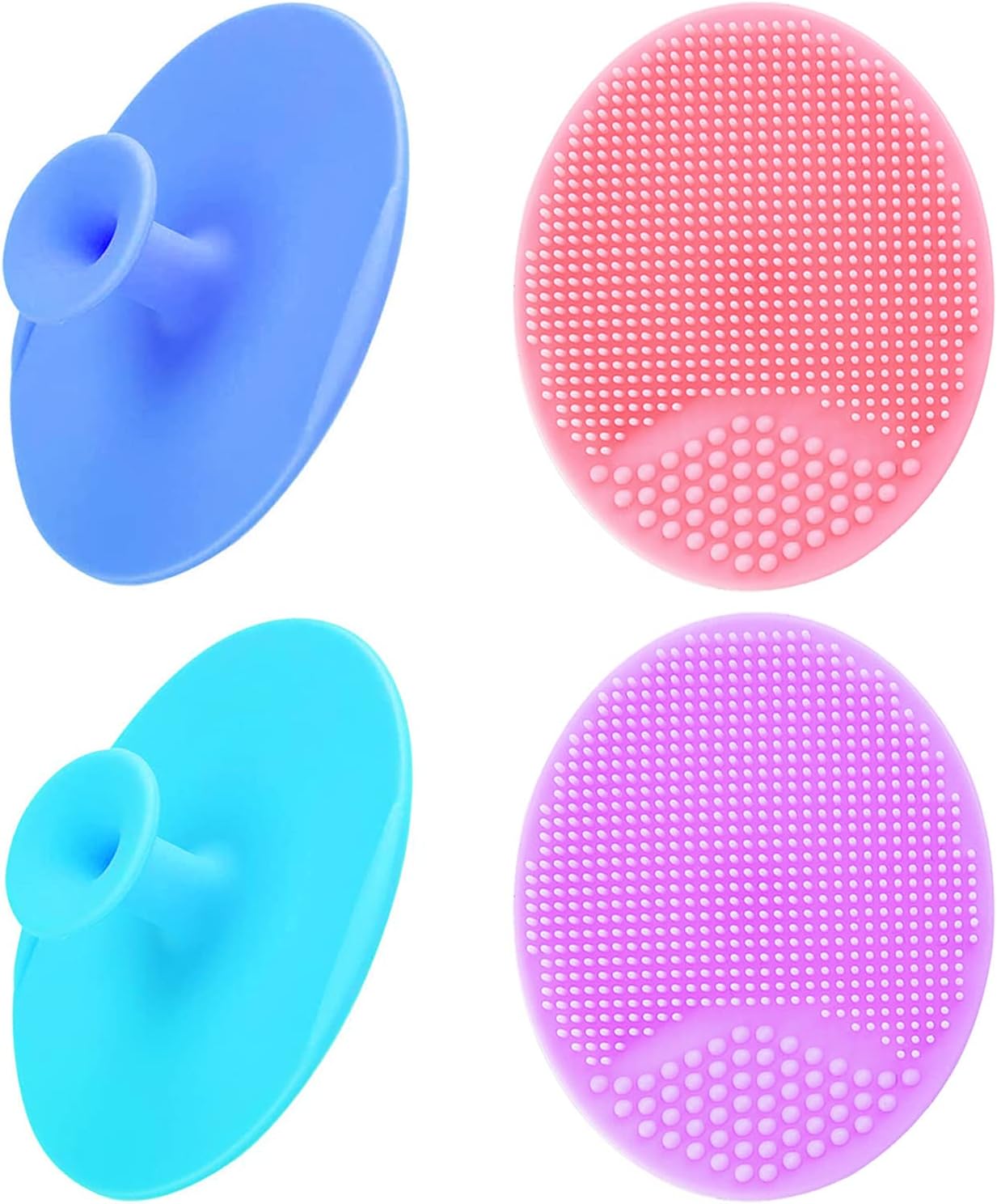 Silicone Facial Cleansing Brush - Face Scrubber & Exfoliator for Deep Cleaning, Blackhead & Acne Pore Care