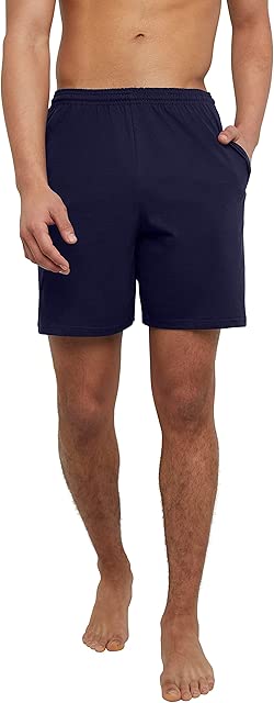 Hanes Men's Athletic Shorts, Favorite Cotton Jersey Shorts, Pull-On Knit Shorts with Pockets, Knit Gym Shorts, 7.5