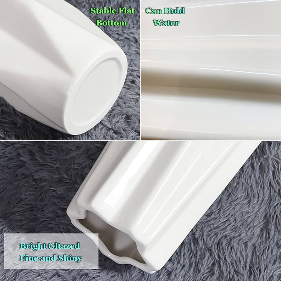 Amazon.co.jp: ホワイト 高さ28インチ 床用花瓶 特大 装飾陶器製