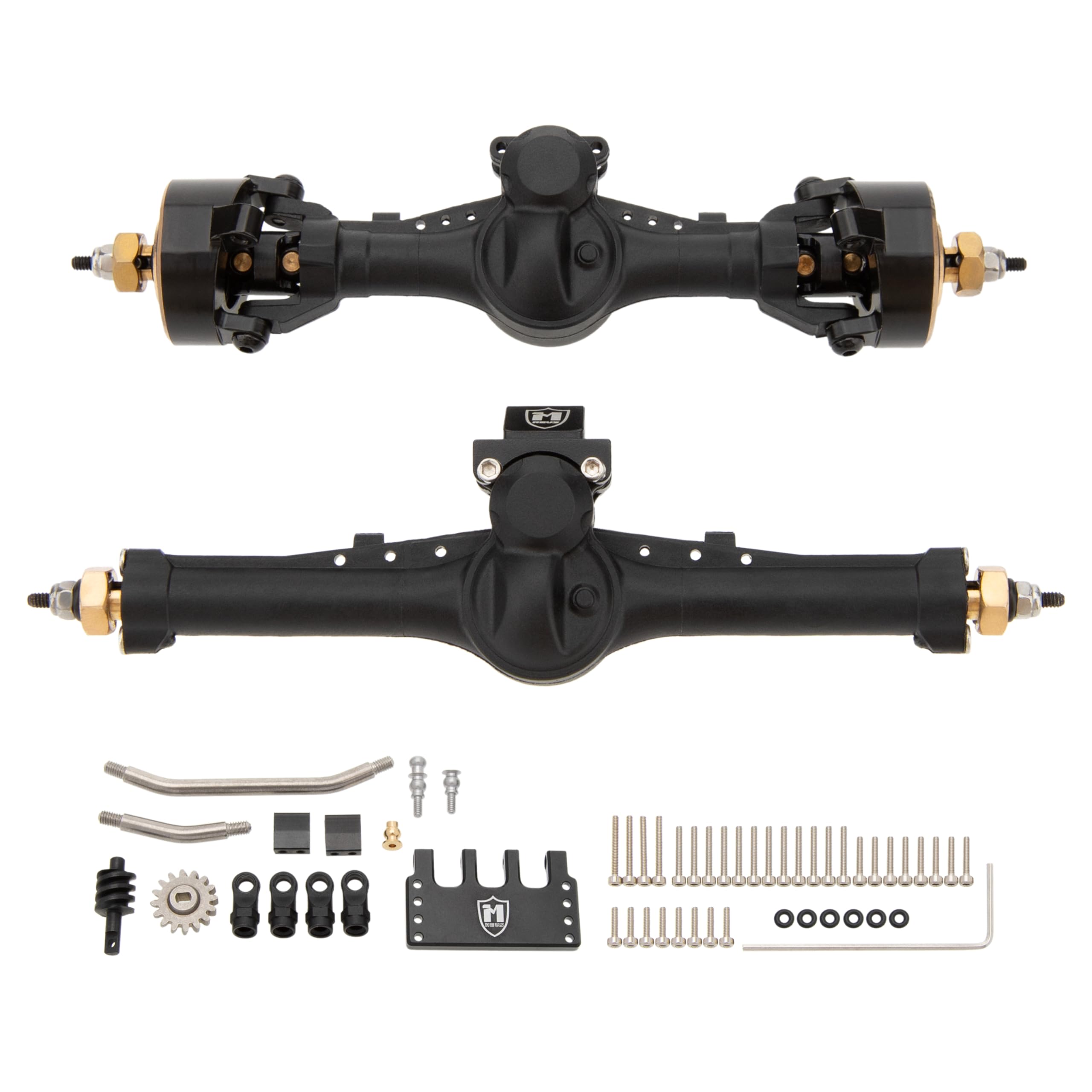Photo 1 of MEUS RACING 5mm Nylon ISO V2 SCX24 Axles with 3-Section CVD for Axial 1/24 SCX24 RC Crawler (Nylon - Black)