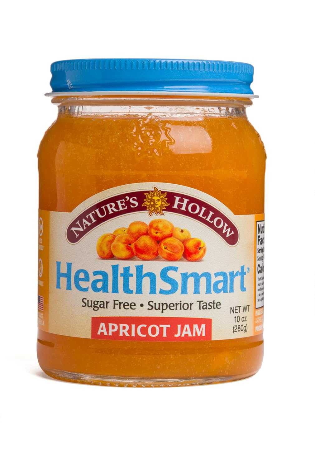 Nature's Hollow Apricot Jam Sugar Free Preserves, Low Cal