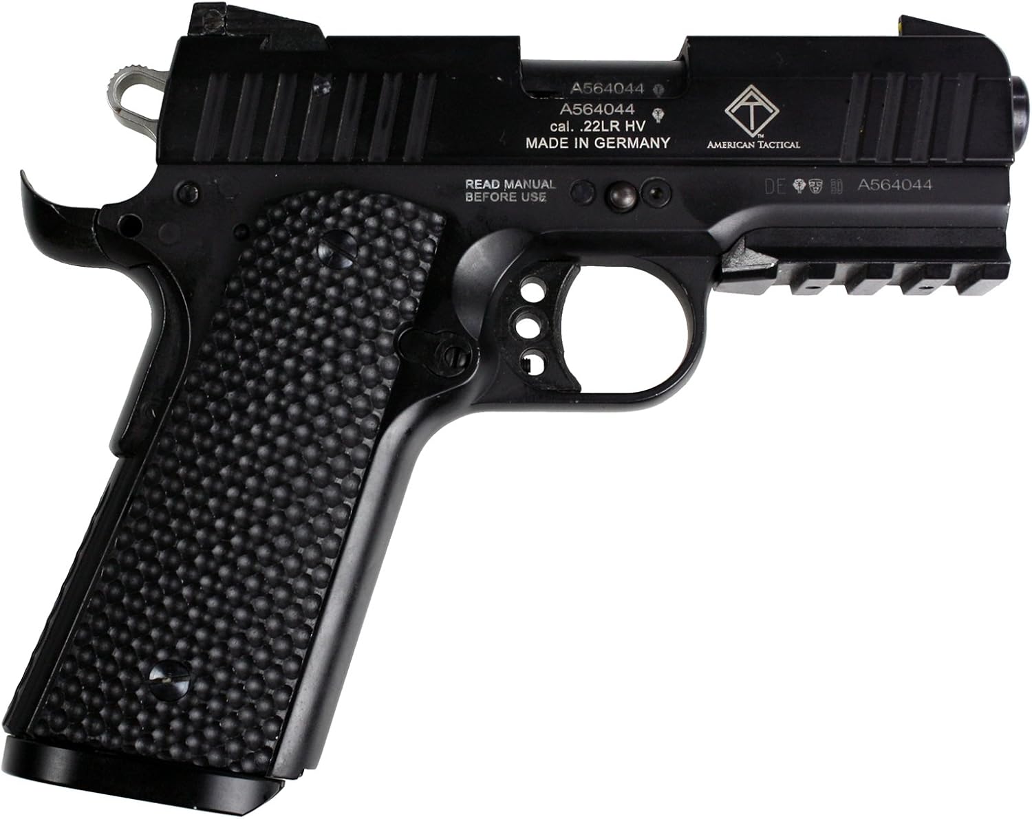1911 Grip Midnight Black Golf Ball G10 Fits Full Size Compact 1911 EMP PT1911 Sig GSG Magwell Bobtail Roundbutt Standard Thickness Grips
