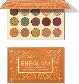 باليت ظلال عيون من 15 لون مطفي ولامع يدوم طويلًا وناعم وسلس ومتوهج، مكياج احترافي للأيشادو من شيجلام، سينشيريز