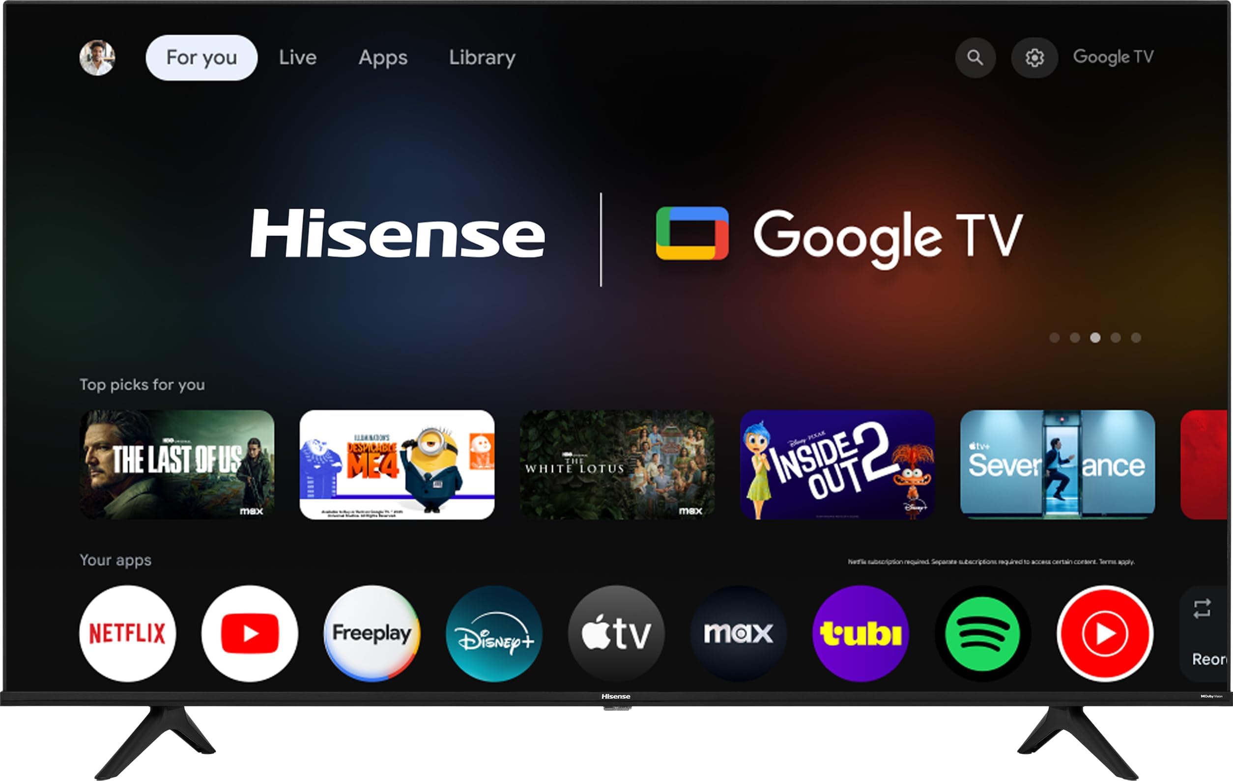 A6 Series 43-Inch Class 4K UHD Smart Google TV with Voice Remote, Dolby Vision HDR, DTS Virtual X, Chromecast Built-in (43A6H, 2022) International version (NO MANUFACTURER WARRANTY)