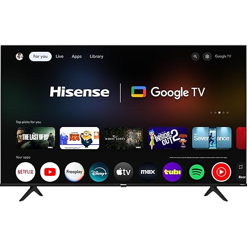 Hisense 65-Inch Class A6 Series 4K UHD Smart Google TV with Alexa Compatibility, Dolby Vision HDR, DTS Virtual X, Sports & Game Modes, Voice Remote, Chromecast Built-in (65A6H),Black