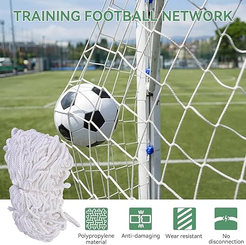 Miniatura 5 de Reemplazo de red de portería de fútbol profesional, red de fútbol de poliéster de polietileno, redes de fútbol de repuesto para portería de fútbol