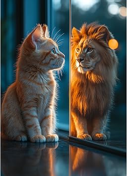 Lionhearted Cat Jigsaw Puzzle, 1000 Piece Puzzle for Adults, Impossible Hard Difficult Challenging Puzzles for Adults 1000 Pieces, Home Decoration Puzzle, Interlock Perfectly No Dust