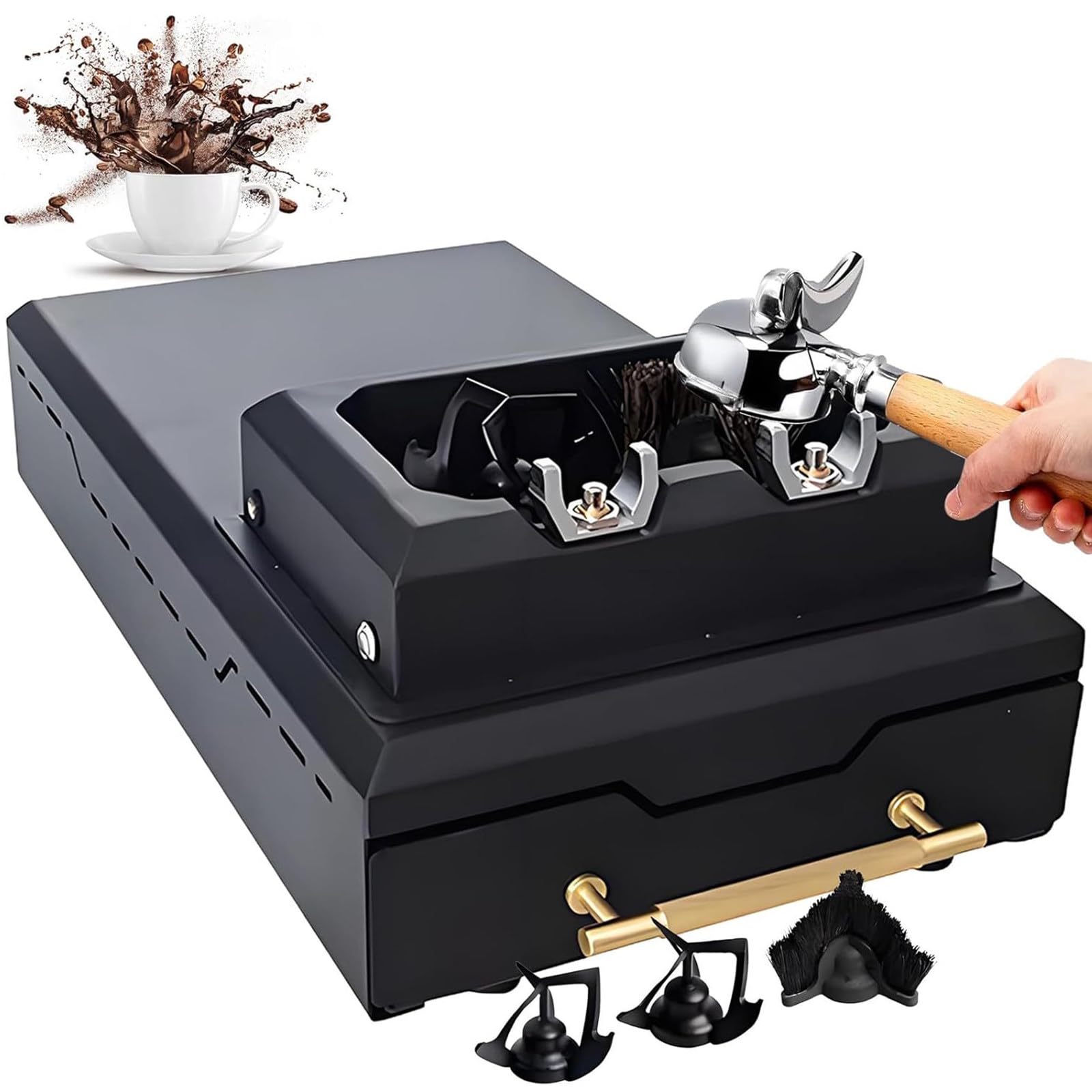 Macchina di Pulizia elettrica Automatica del pulitore del Filtro con 2 raschiatori e 1 Testa di Spazzola, Posizioni intercambiabili per Bar Ristorante Family Lounge Cafe