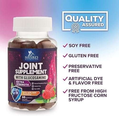 Miniatura 8 de Gomitas de apoyo articular con glucosamina extra fuerte y vitamina E apoyo natural para articulaciones y flexibilidad el mejor suplemento de apoyo