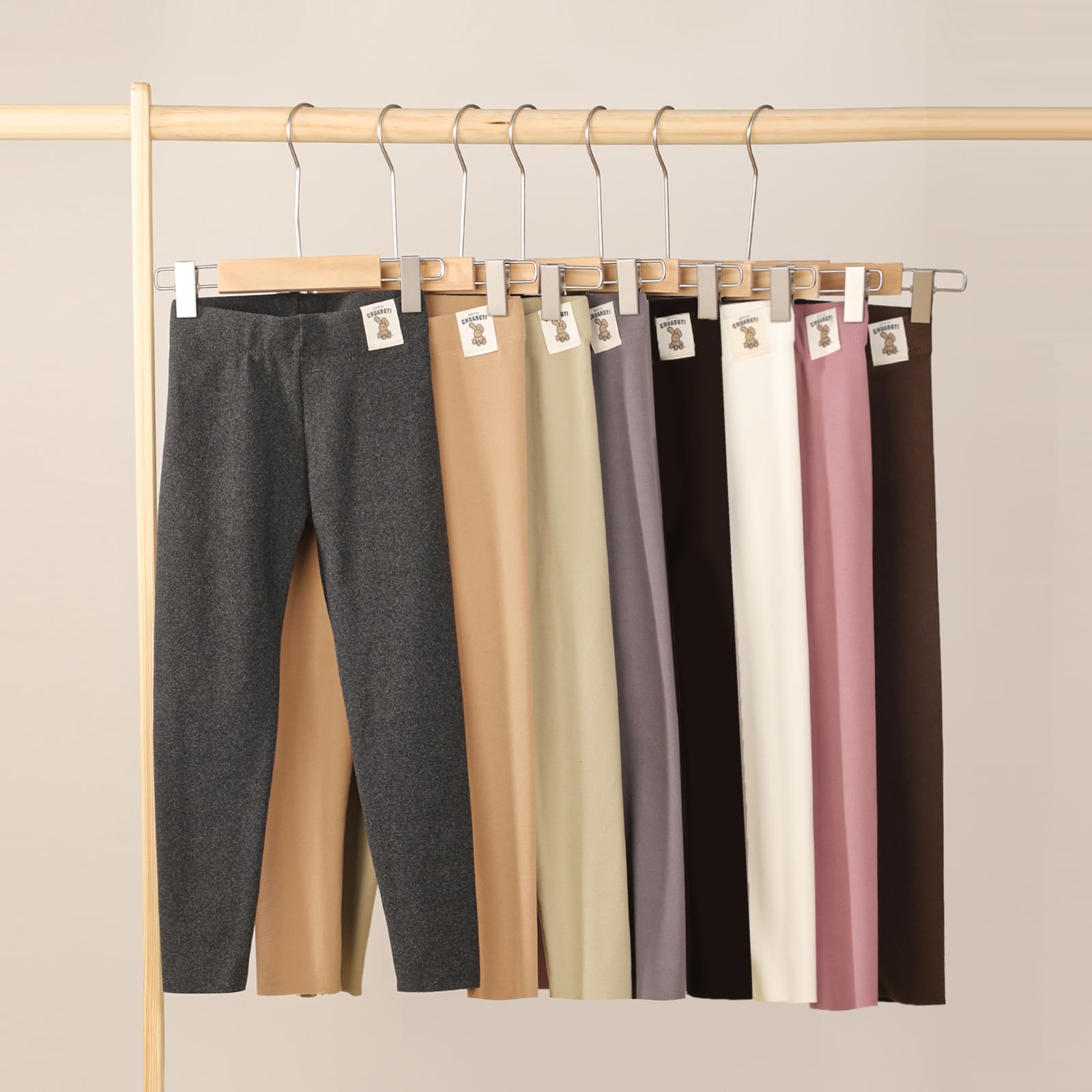 Chicduo 8er-Pack Mädchen-Leggings, Yogahosen für Mädchen, volle Länge, dehnbare Hosen, Kleinkinder, Kinder, solide Basic-Leggings