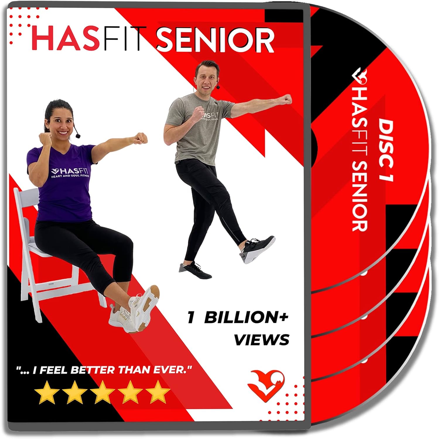 HASfit Exercises for Seniors DVD 4 Discs 16 Senior Workouts for