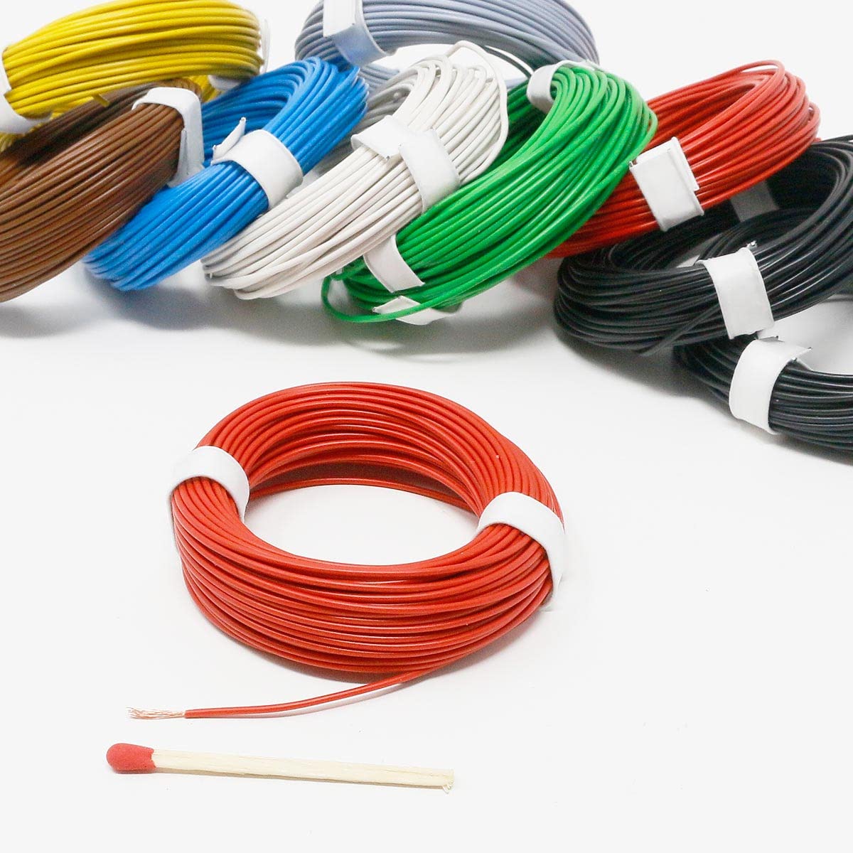 Litzenset In 10 Farben – Je 10m, 0,25mm² Querschnitt, 8x0,2mm Kupfer, PE-isoliert, Für Elektronik & Modellbau