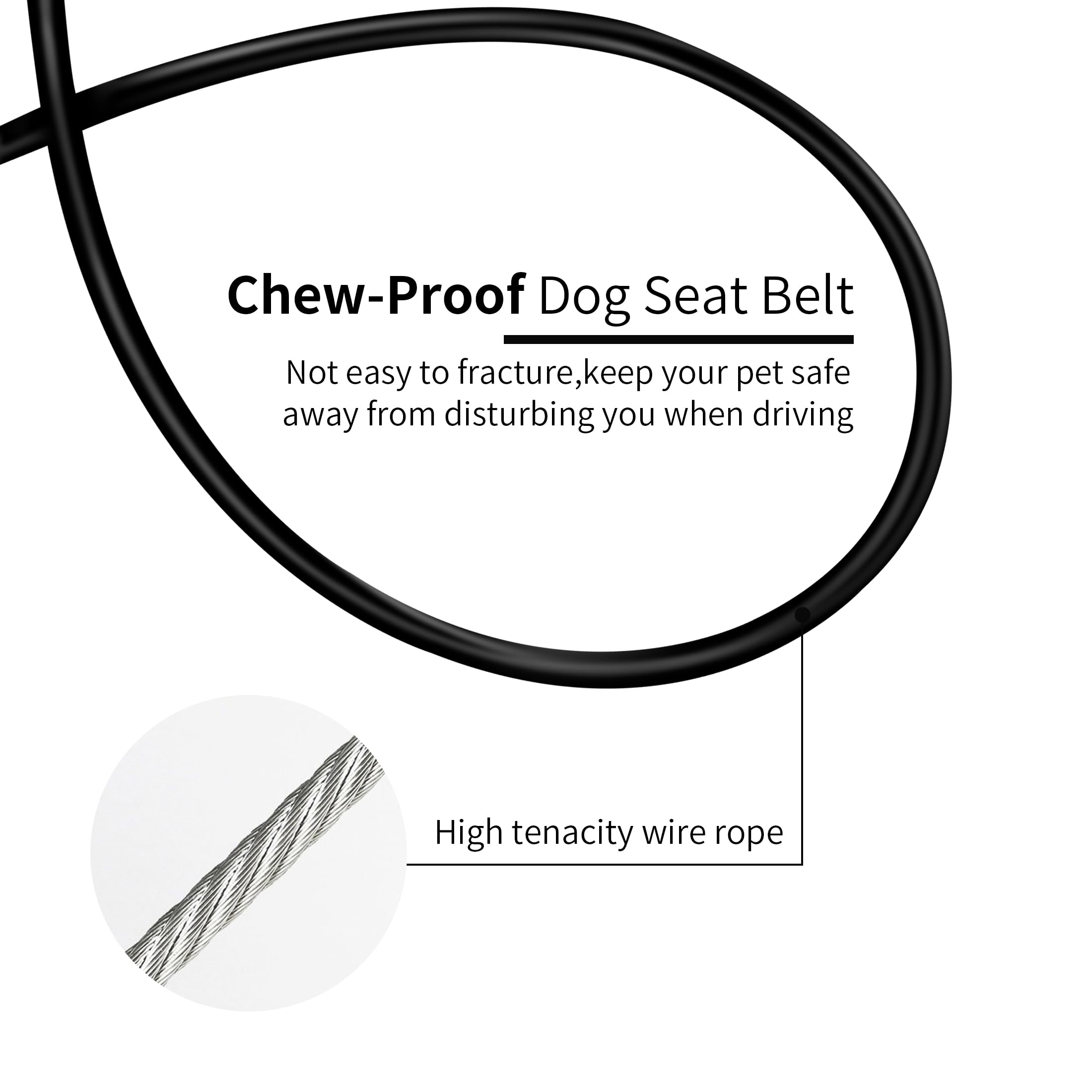 Cintura Di Sicurezza Per Cani In Cavo D'Acciaio - Anti Strappo E Morditura Per Auto, 3 Misure - Foto 9