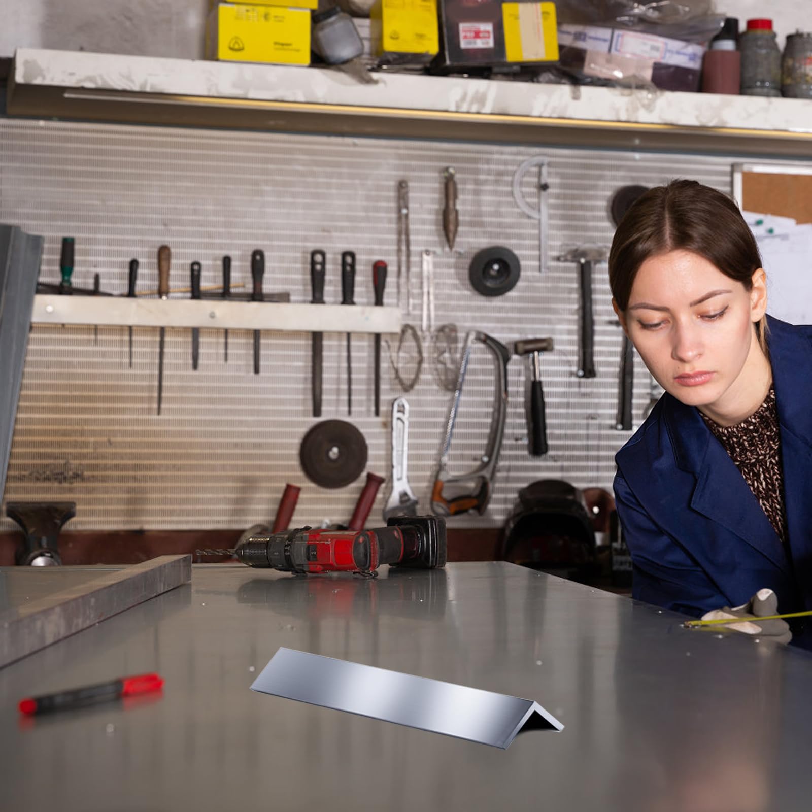 8 pièces Cornière en Aluminium 25x25x3mm Longueur 300 mm Profilé d'Angle en Aluminium Cornière Isocèle L,pour les Projets de Bricolage et les Solutions Structurelles