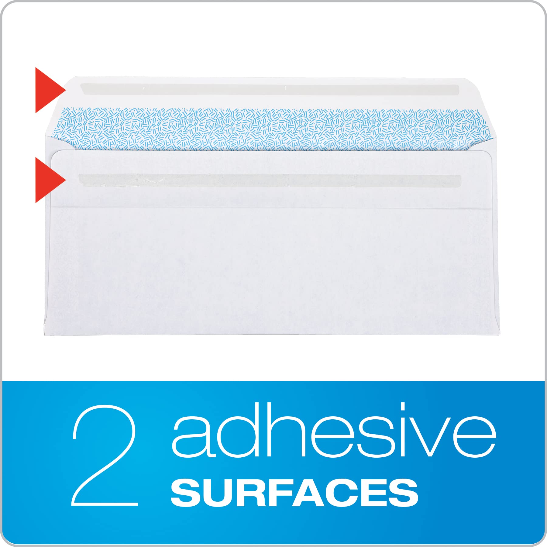 Columbian #8 COLO182 Lot de 500 enveloppes de sécurité, double fenêtre, auto-adhésives, pour factures et déclarations QuickBooks 9,5 x 21,5 cm, 10,9 kg, blanc