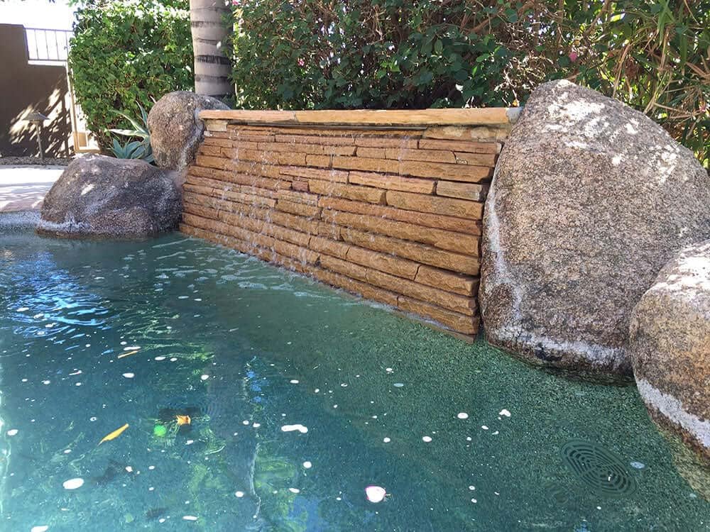 Tomaso 72" ABS Waterfall Cascading Sheer Descent Water Feature Spillway Pool Spa Wall Mount - Gray Plastic (72")
