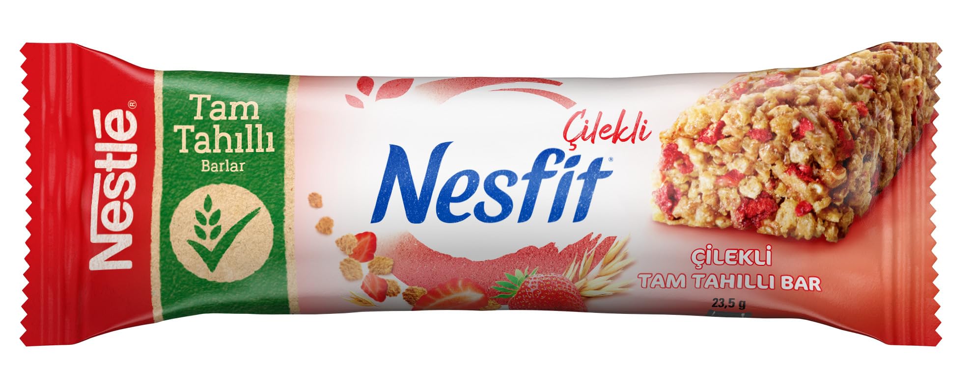 Nesfit, Nestlé Nesfit Çilekli Tam Tahıllı Bar 23.5gr, 1 Adet