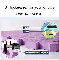 Vista 6 de Tapete de ejercicio de rompecabezas de EVA extra grande, reversible, plegable, de espuma, tapete de juego suave