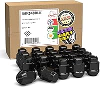 Vista 15 de Wheel Accessories Parts 20 piezas de tuercas de llanta M14x1.5, rosca de 14x1.5, tuerca de seguridad tipo bellota, 1.4" de largo, negras