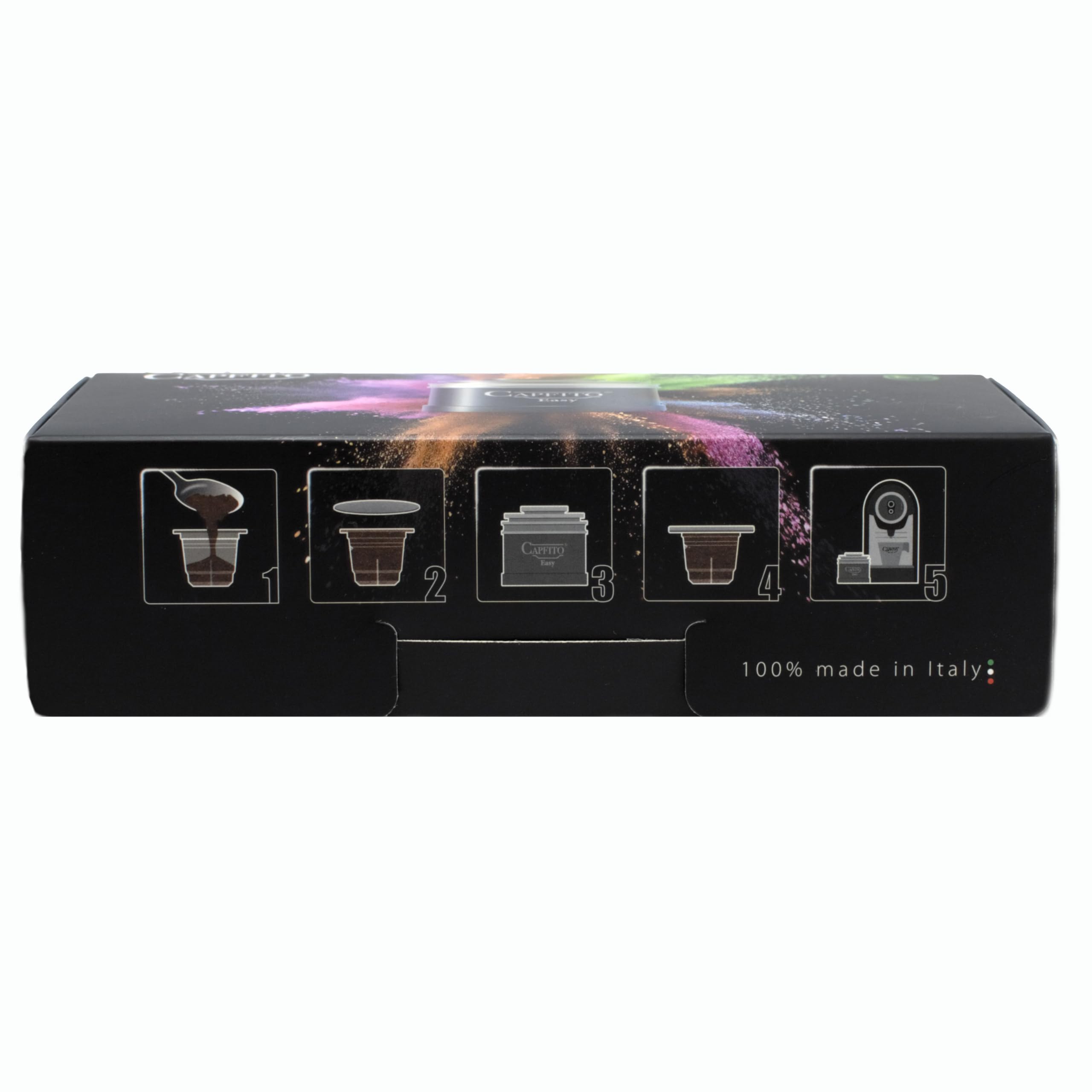 Easy Kit, Cápsula Reutilizable Máquinas Compatible para Nespresso (Original), [1 Capfito Easy + 4 Cápsulas de polipropileno Reutilizables +100 Discos Aluminio] (Gris)