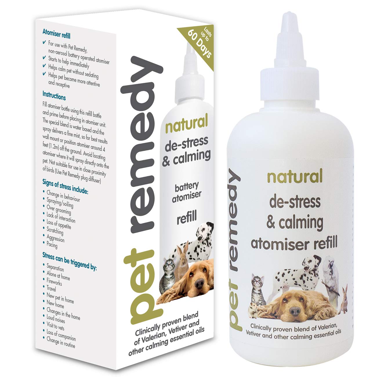 Pet RemedyNaturally Calming Spray and Battery Atomiser 300 ml