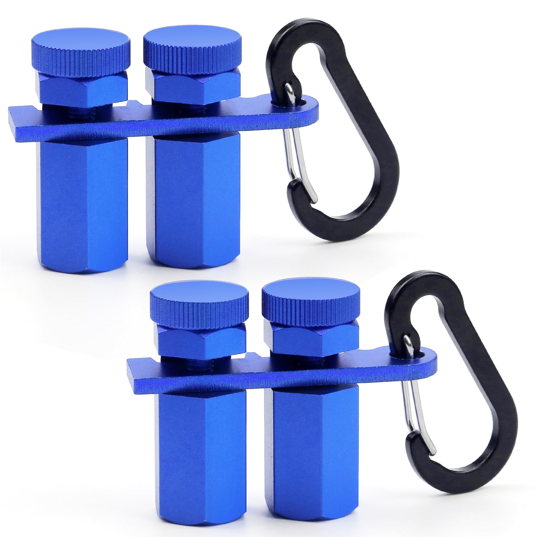 4PCS Tall Stair Gauges for Framing Square with Holder&Carabiner Knobs,Versatile Circular Saw Layout Tool for Metal Stair Stringer,Stair Guage Knob