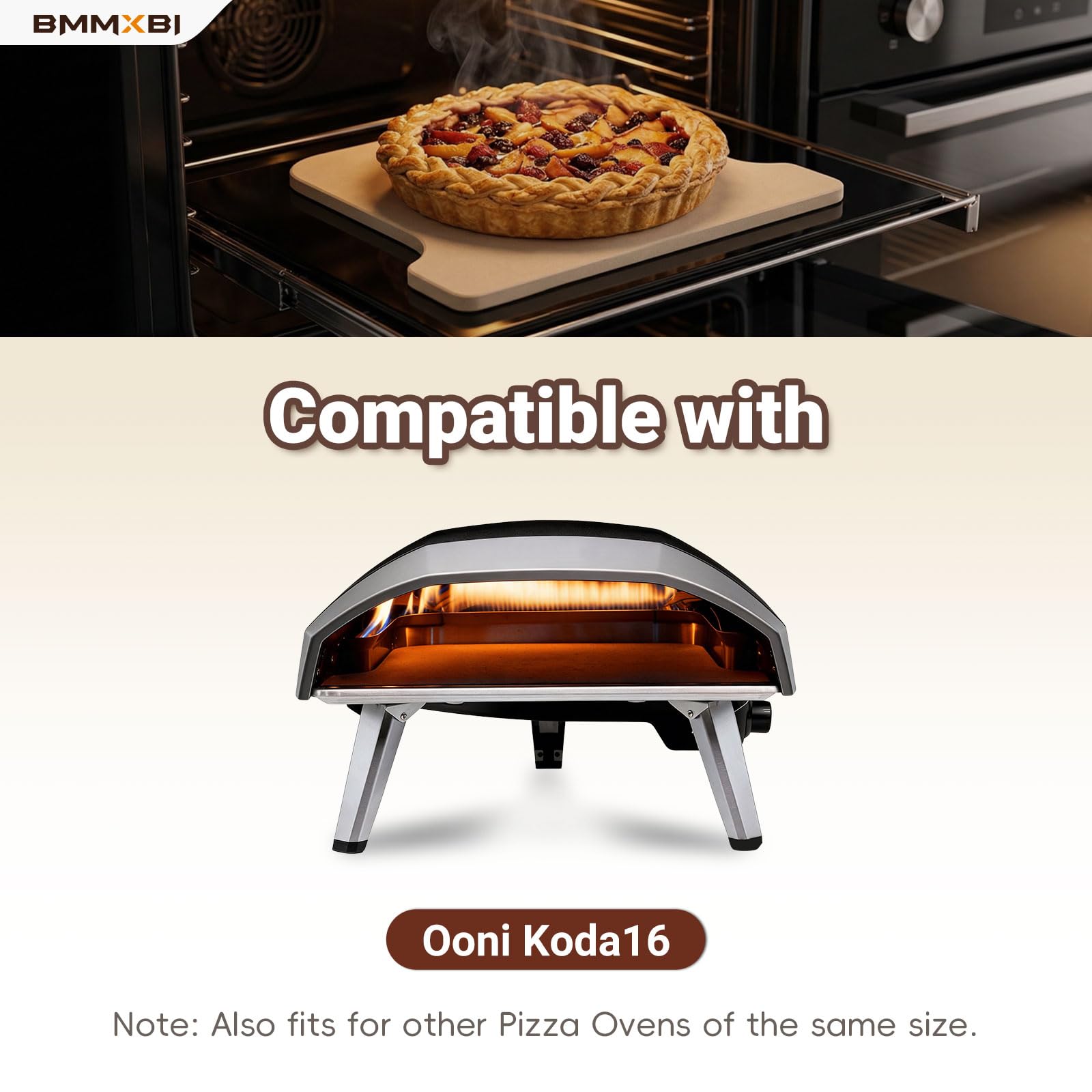 Tabla de hornear de piedra de cordierita de repuesto para horno de pizza de gas Ooni Koda 16, piedra de pizza para horno de pizza Ooni, tabla de hornear pizza de repuesto para Ooni Koda 16, accesorios