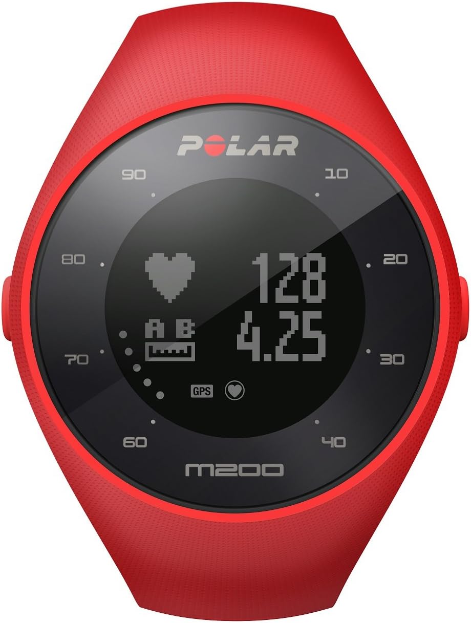 Polar M200 GPS Running Watch, Red, One Size
