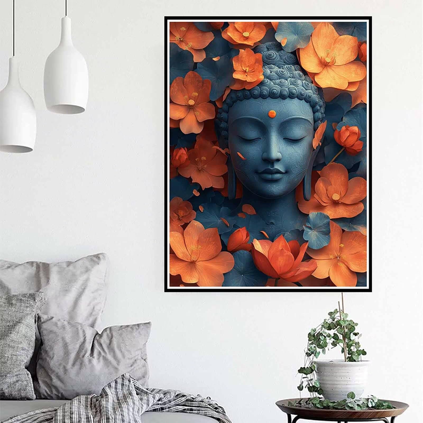 Malowanie po numerach Zen Malowanie numerami dla dorosłych Loto Paint by Numbers, malowanie według numerów Zestawy malarskie dla dorosłych z pędzlami i farbami akrylowymi do dekoracji ścian 80 x 120