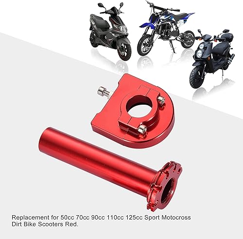Miniatura 5 de GOOFIT Empuñaduras de aluminio de alto rendimiento, tubo de acelerador, palanca de repuesto para motocicleta de motocross de 50 cc, 70 cc, 90 cc,
