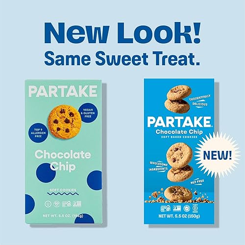 Miniatura 8 de Paquete variado de galletas horneadas suaves Partake sin gluten (chispas de chocolate, Snickerdoodle, limón)  Veganas  Sin 9 alérgenos incluyendo