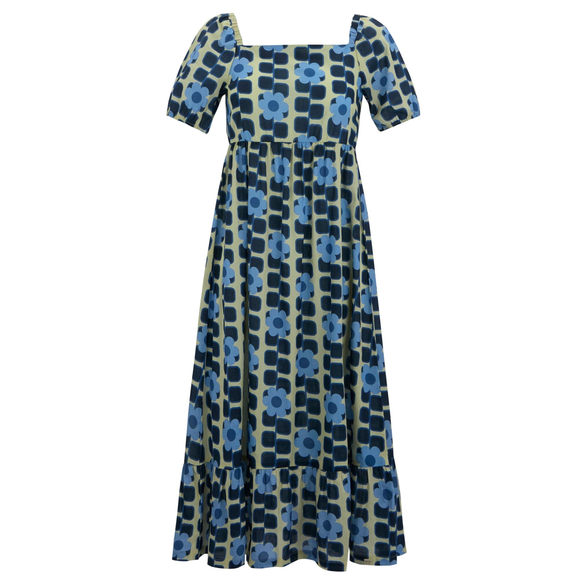 Regatta Women's Blue Orla Kiely Midi Summer Dress In | Size: 10