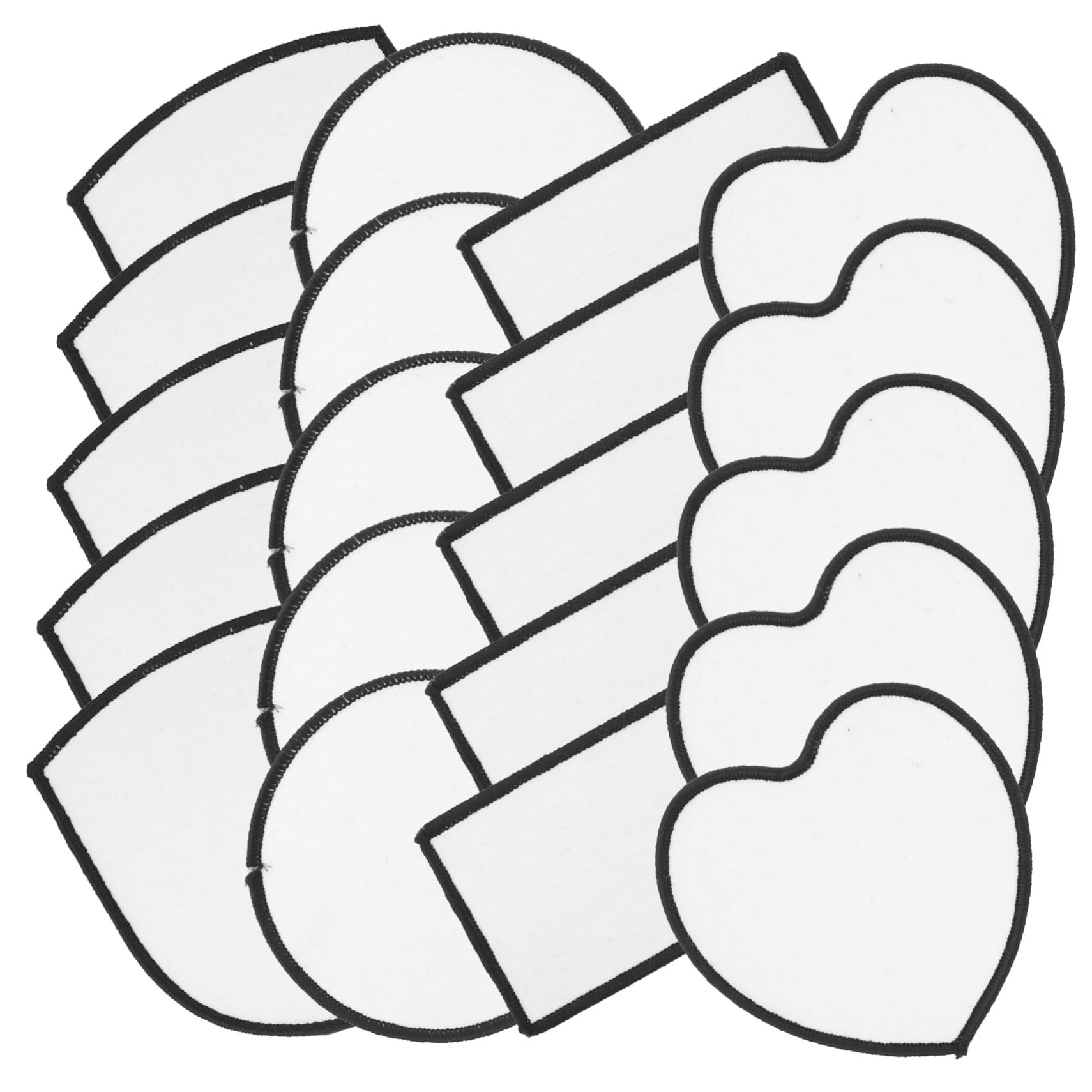 SHINEOFI 100pezzi Toppe Termoadesive Bianche Per Patches Per Trasferimento Termico Su Tessuti Jeans Borse e Abbigliamento Decorativi Adatti Per Personalizzazione e Fai-da-te