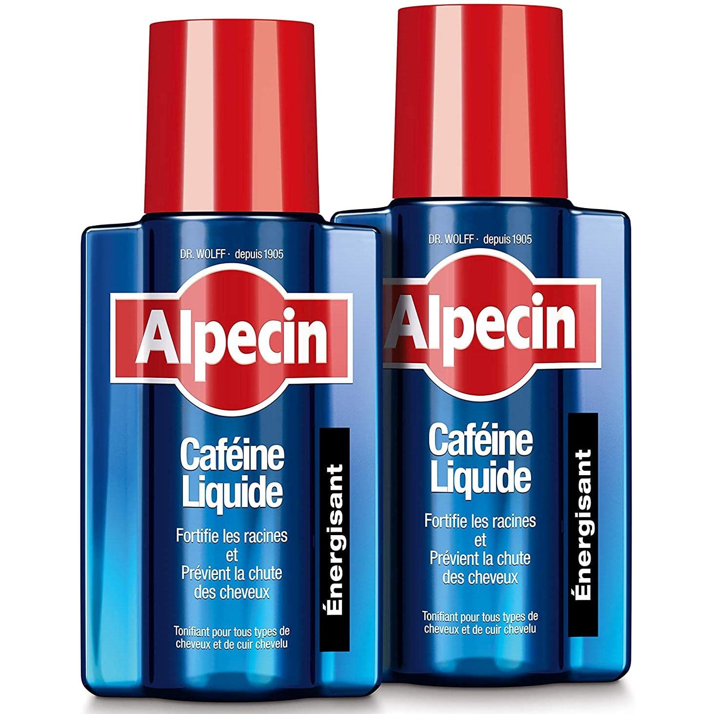 Alpecin Caféine Liquide Lotion Anti-Chute de Cheveux Homme - 2x 200ml - Energisant pour une croissance forte et naturelle - serum pousse cheveux – Caféine lotion capillaire anti-chute