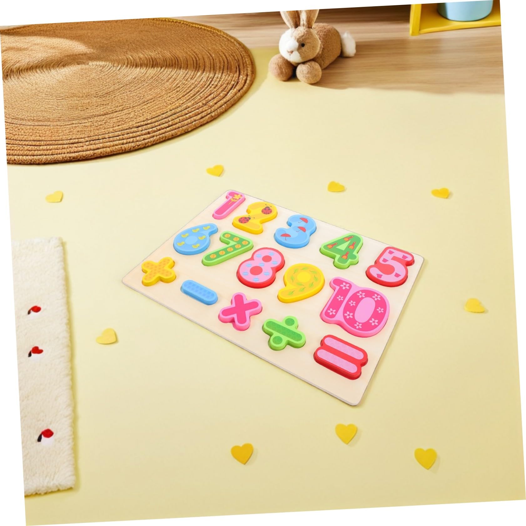 Puzzle in Legno Montessori 3 Pezzi Lettere Numeri Forme | Gioco ad Incastro per Prescuola e Prima Educazione, per Toddler e Bambini, Facile da Afferrare e Ordinare
