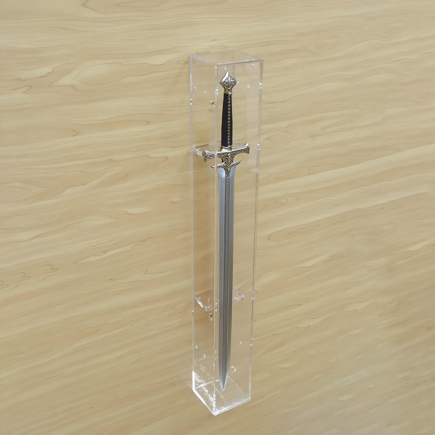 FixtureDisplays® 31.5 X 4 X 4" Clear Acrylic Sword Display Small Wall Mount Table Top 100089-SWORD-NPF