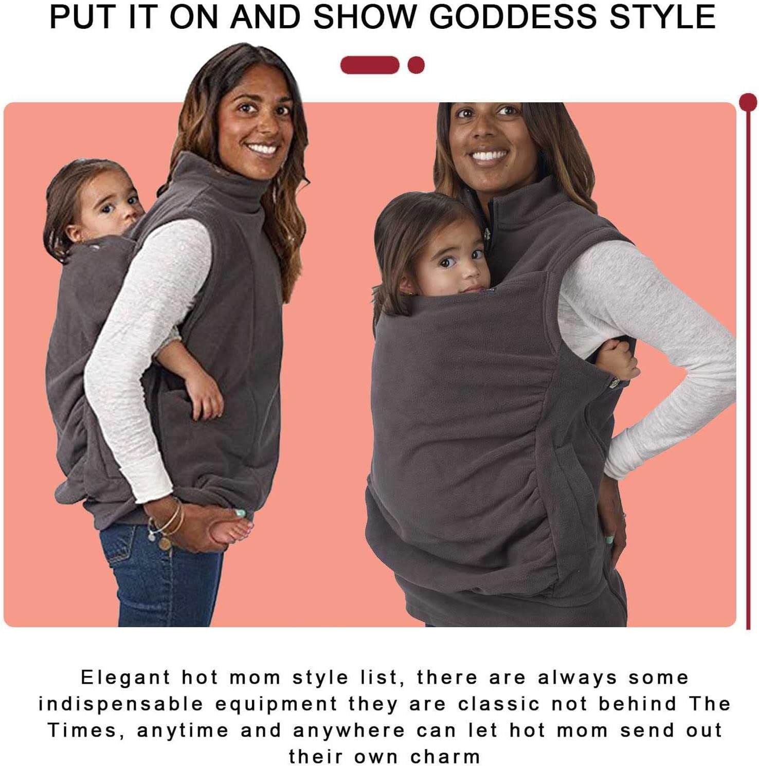 DNJKH Kangaroo Jackets for Mom and Baby Newborn Care Wrap Sleeveless Sweater Vest Autumn and Winter Multifunction Sweatshirt 6 71HXk4k25ZL. AC SL1500